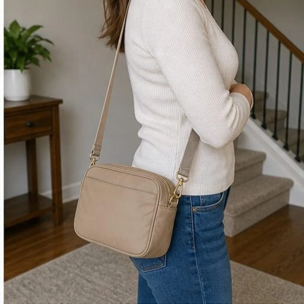 Merlot Nylon Crossbody Bag